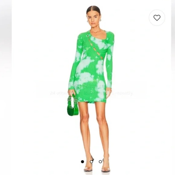 Cotton Citizen The Capri Cutout Dress in Lime Blast - Picture 1 of 7